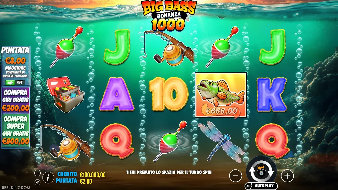 Big Bass Bonanza 1000 nella demo italiana
