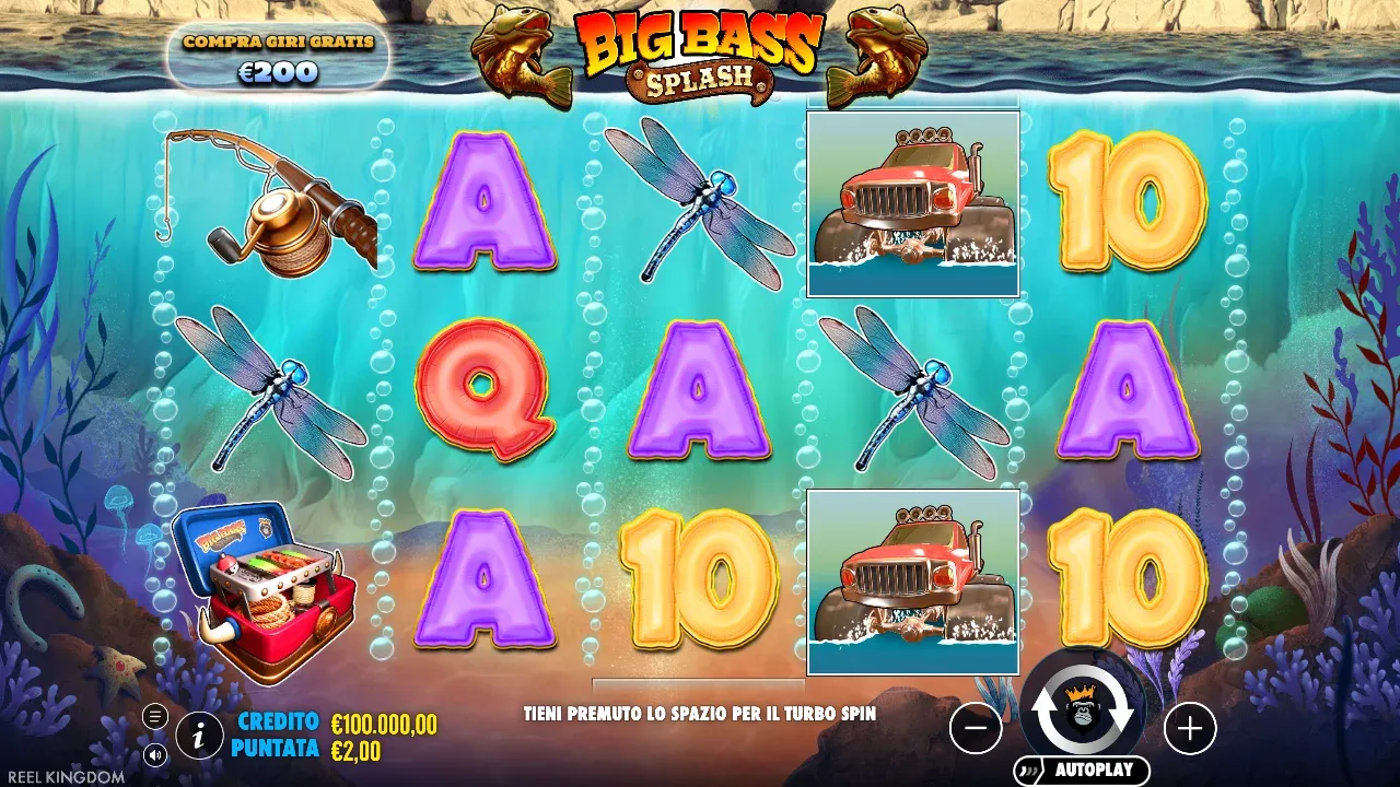 Big Bass Splash nella demo italiana