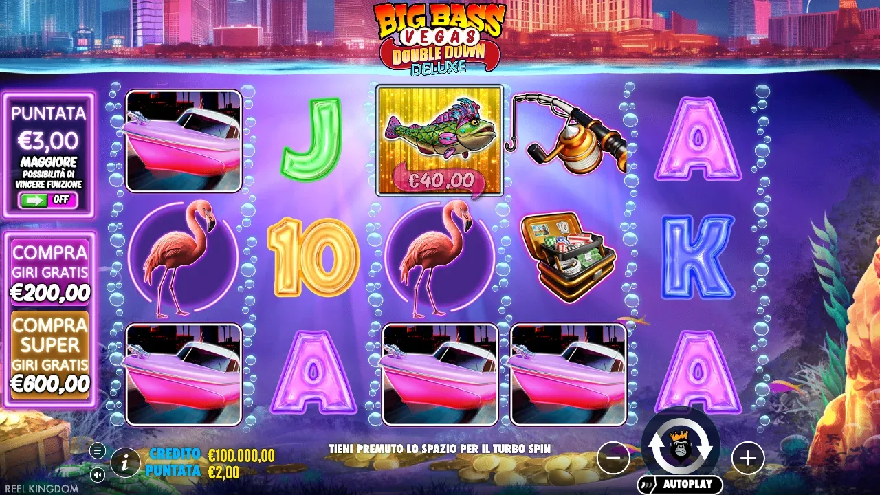Big Bass Vegas Double Down Deluxe nella demo italiana